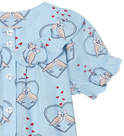 Fliink Skjorte - Colombe - Dream Blue/Hjerter Fliink Skjorte - Colombe - Dream Blue/Hjerter