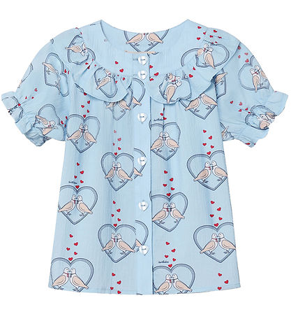 Fliink Skjorte - Colombe - Dream Blue/Hjerter Fliink Skjorte - Colombe - Dream Blue/Hjerter