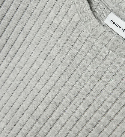 Name It Bluse - Strik - NmfRikka - Grå Meleret Name It Bluse - Strik - NmfRikka - Grå Meleret