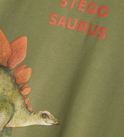 Name It Bluse - NmmPnula - Oil Green m. Dino