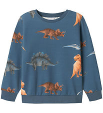 Name It Sweatshirt - NmmPnodino - Coronet Blue m. Dino Name It Sweatshirt - NmmPnodino - Coronet Blue m. Dino