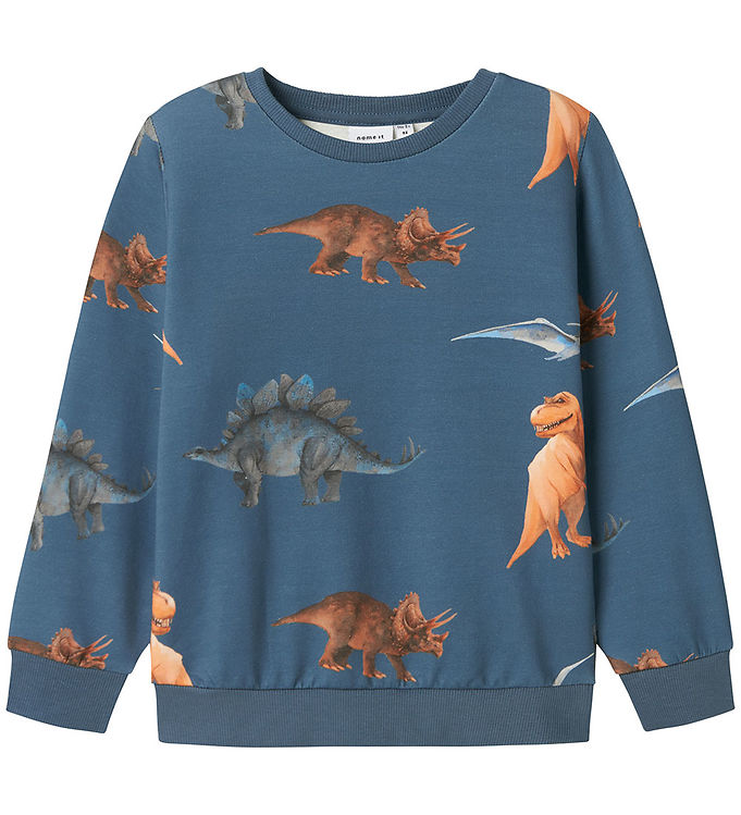 Name It Sweatshirt - NmmPnodino - Coronet Blue m. Dino