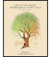 H.C. Andersen Plakat i Ramme - Life is - 40x50cm - Gul H.C. Andersen Plakat i Ramme - Life is - 40x50cm - Gul