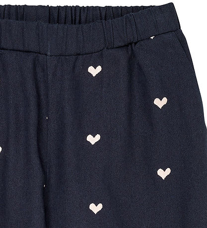 Copenhagen Colors Bukser - Navy m. Hjerter