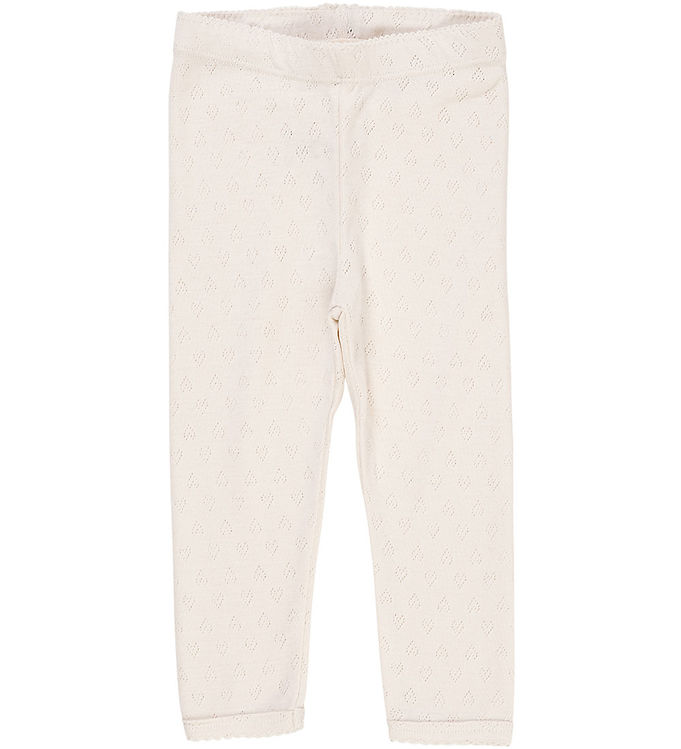 LEGGING M. HJERTE MØNSTER - CREAM - CREAM / 68