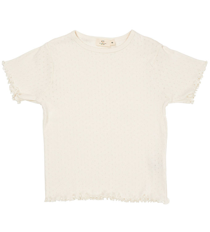 SOMMER POINTELLE T-SHIRT SS - CREAM - CREAM / 116