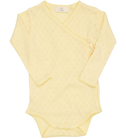 Copenhagen Colors Wrap Bodysuit L/æ - Pale Yellow Copenhagen Colors Wrap Bodysuit L/æ - Pale Yellow