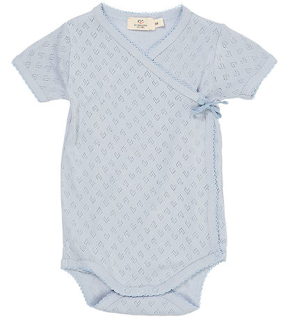 Copenhagen Colors Wrap Bodysuit k/æ - Dusty Blue Copenhagen Colors Wrap Bodysuit k/æ - Dusty Blue