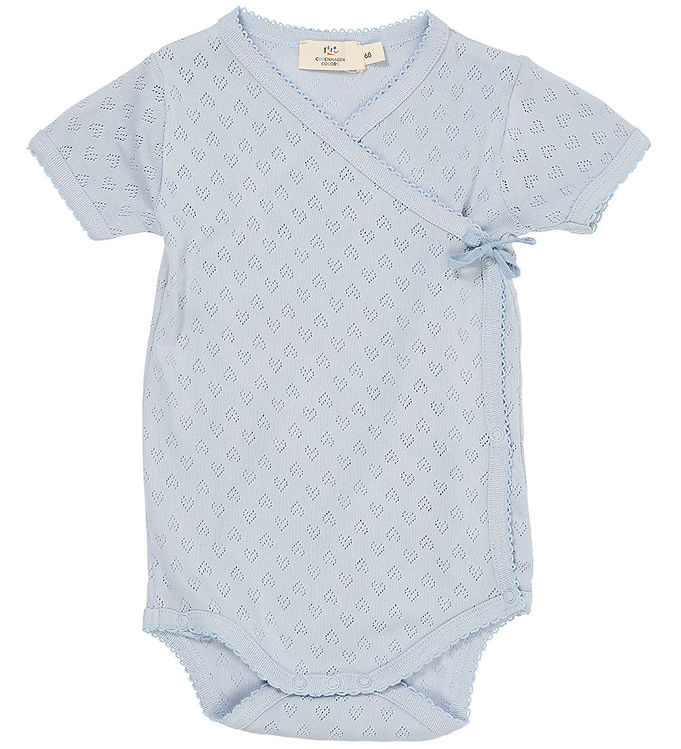 BODYSTOCKING M. HJERTE MØNSTER - DUSTY BLUE - DUSTY BLUE / 56