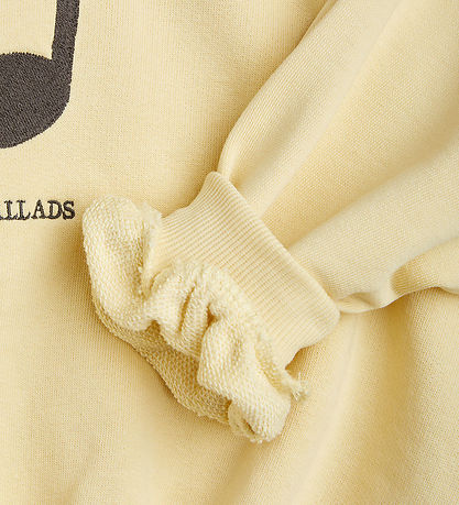 Mini Rodini Sweatshirt - Note - Støvet Gul m. Sort