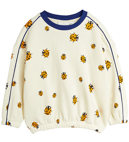 Mini Rodini Sweatshirt - Ladybugs - Off White Mini Rodini Sweatshirt - Ladybugs - Off White