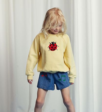 Mini Rodini Sweatshirt - Ladybugs - Yellow