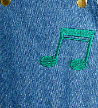 Mini Rodini Smækbukser - Denim - Note - Blå Mini Rodini Smækbukser - Denim - Note - Blå