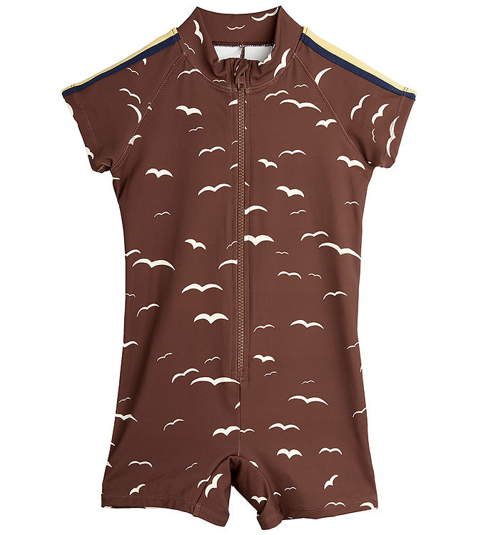 Mini Rodini Badeheldragt - Seagull - Brun
