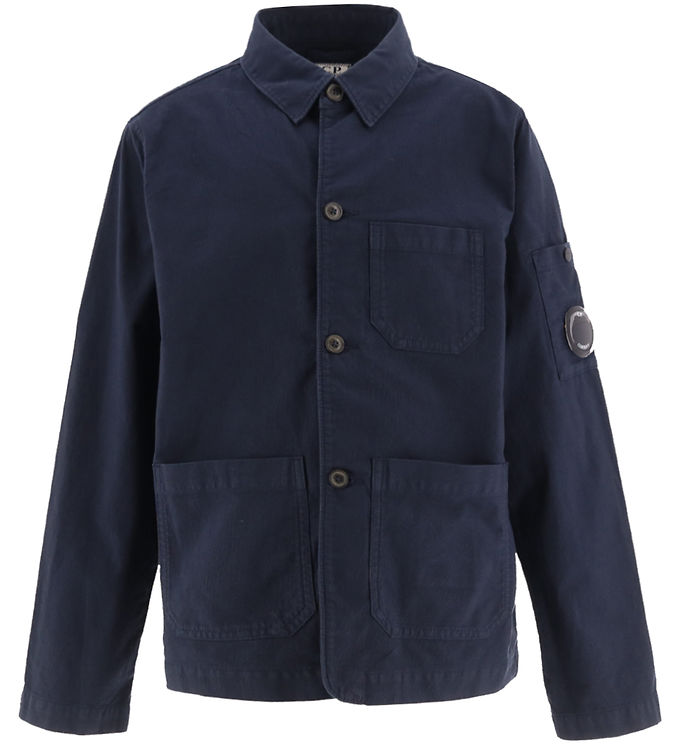 C P Company Overshirt Total Eclipse Blue