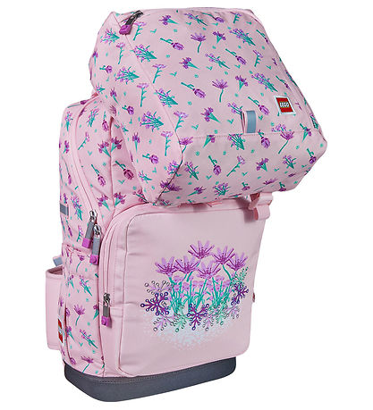 LEGO® Skoletaskesæt - Optimo - Flowers - 20 L - Lyserød LEGO® Skoletaskesæt - Optimo - Flowers - 20 L - Lyserød