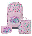 LEGO® Skoletaskesæt - Flowers - Optimo - 20,5 L - Lyserød LEGO® Skoletaskesæt - Flowers - Optimo - 20,5 L - Lyserød