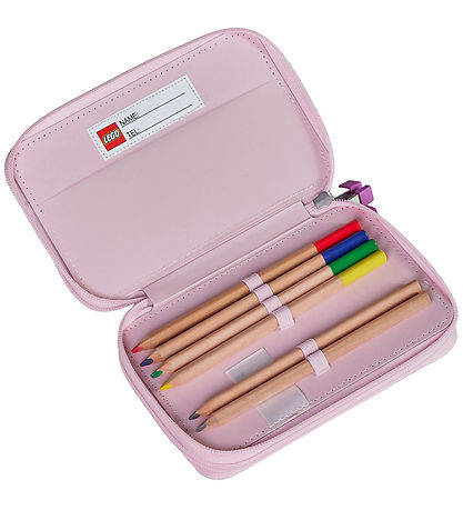 LEGO® Penalhus m. Indhold - Flowers - Lyserød