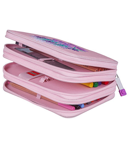 LEGO® Penalhus m. Indhold - Flowers - Lyserød