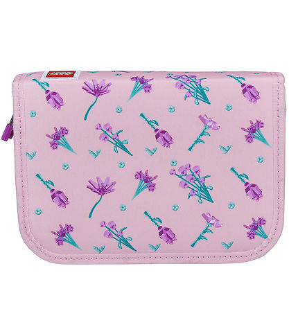 LEGO® Penalhus m. Indhold - Flowers - Lyserød