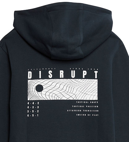 Lyle & Scott Hættetrøje - Dark Navy m. Print