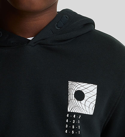 Lyle & Scott Hættetrøje - Dark Navy m. Print