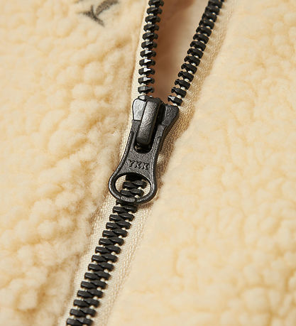 Lil' Atelier Fleecejakke - NmfNalo - Bleached Sand m. Blomster Lil' Atelier Fleecejakke - NmfNalo - Bleached Sand m. Blomster