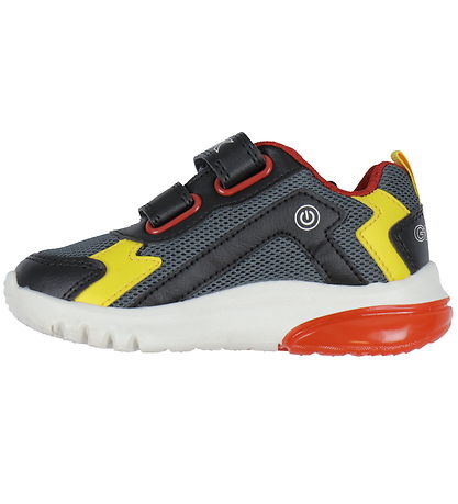 Geox Blinkesko - J Ciberdron - Dk Grey/Yellow Geox Blinkesko - J Ciberdron - Dk Grey/Yellow