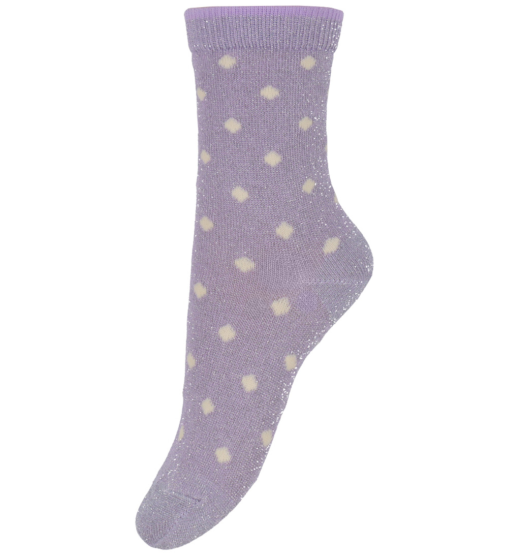 MP Socken - Irma - Glyzinien m. Punkte/Glitzer - MP - 37/39 - Socken