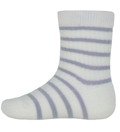 MP Strømper - Bambus - Kallie - Lavender Sky m. Striber MP Strømper - Bambus - Kallie - Lavender Sky m. Striber