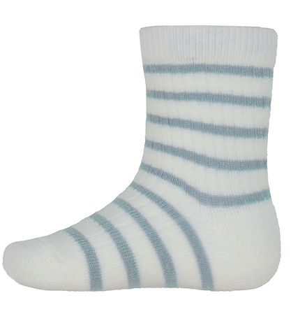 MP Strømper - Bambus - Kallie - Dusty Blue m. Striber MP Strømper - Bambus - Kallie - Dusty Blue m. Striber