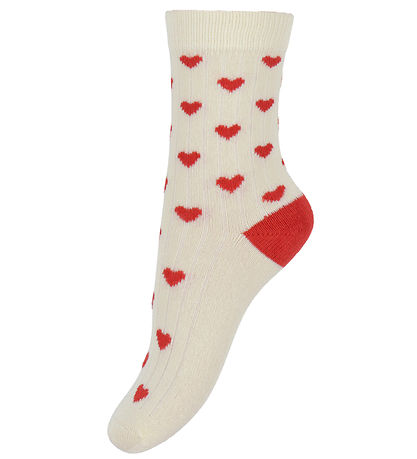 Minipop Strømper - Rib - Bambus - 3-pak - Bright Red