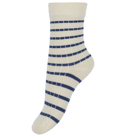 Minipop Strømper - Rib - Bambus - 3-pak - Cobalt Mix Minipop Strømper - Rib - Bambus - 3-pak - Cobalt Mix