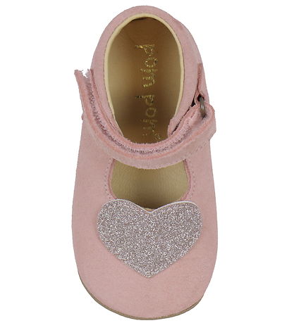 Pom Pom Hjemmesko - Beginners Ballerina Heart - Dusty Rose Pom Pom Hjemmesko - Beginners Ballerina Heart - Dusty Rose
