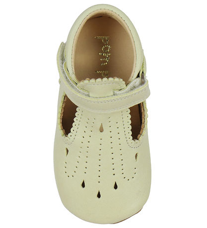 Pom Pom Ballerina Hjemmesko - T-Bar - Soft Lemon