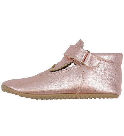 Pom Pom Ballerina Hjemmesko - T-Bar - Metallic Rose Pom Pom Ballerina Hjemmesko - T-Bar - Metallic Rose