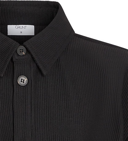 Grunt Skjorte k/æ - Rib - GREsteban - Sort