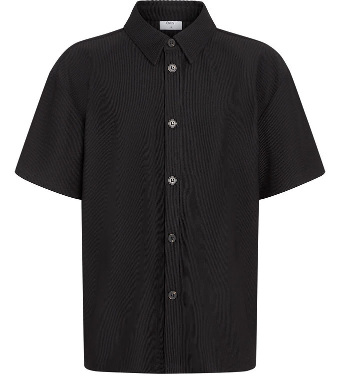 Grunt Skjorte k/æ - Rib - GREsteban - Sort