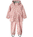 Name It Regntøj m. Seler - PU - NmfDry10 - Pale Mauve/Strawberry