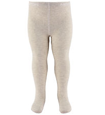Melton Strømpebukser - Lys Beige Meleret Melton Strømpebukser - Lys Beige Meleret