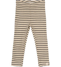 Petit Piao Leggings - Rib - Modal - Earth Brown/Dark Off White Petit Piao Leggings - Rib - Modal - Earth Brown/Dark Off White