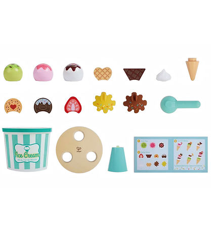 Hape Legesæt - 19 Dele - Ice Cream Buckey Playset