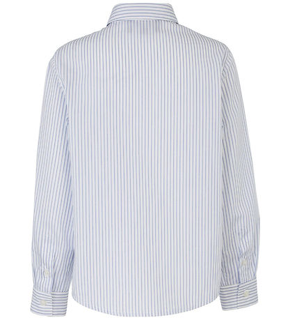 Emporio Armani Skjorte - Hvid/Blåstribet
