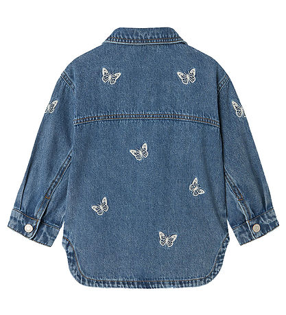 Name It Denimjakke - NmfNina - Medium blue Denim/Emboidery