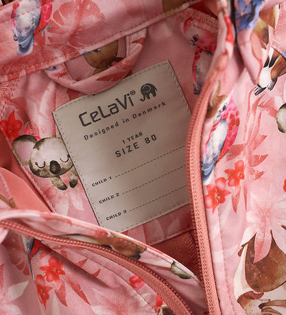 CeLaVi Softshelldragt - Peach Blossom m. Print CeLaVi Softshelldragt - Peach Blossom m. Print