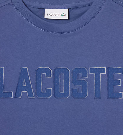 Lacoste T-Shirt - Blue Purple m. Logo