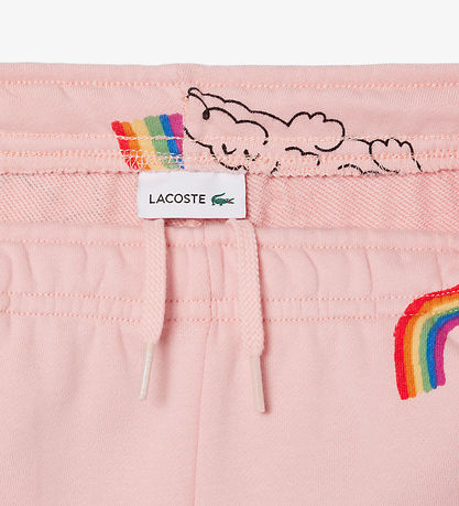 Lacoste Sweatshorts - Pink m. Regnbuer Lacoste Sweatshorts - Pink m. Regnbuer