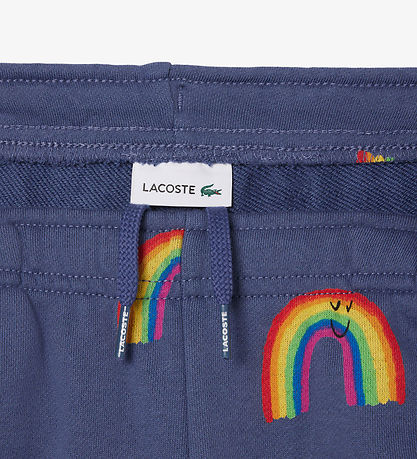 Lacoste Sweatshorts - Blue Purple m. Regnbuer