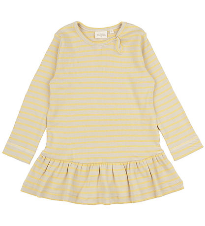 Petit Piao Kleid - Rib - Modal - Yellow So/Dark Off White