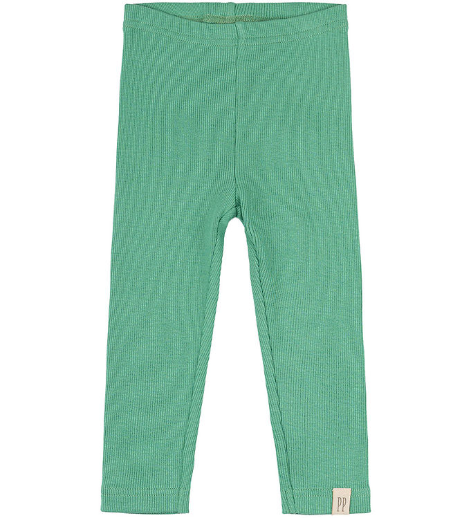 Petit Piao Leggings - Rib - Modal - Green Spruce